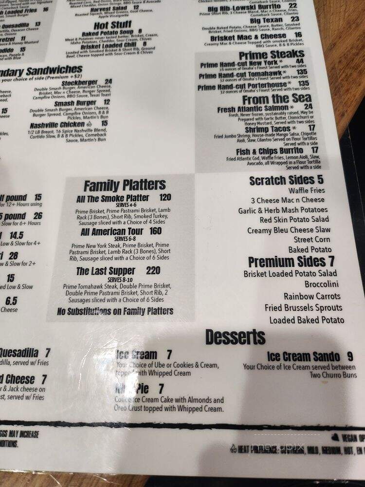 Craft by Smoke & Fire - Arcadia, CA menu_pic