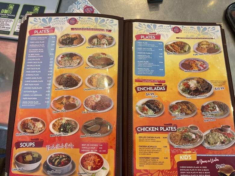Mexico Lindo - San Antonio, TX menu_pic