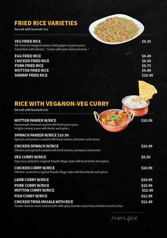 Annapurna Kitchen - Erie, PA menu_pic