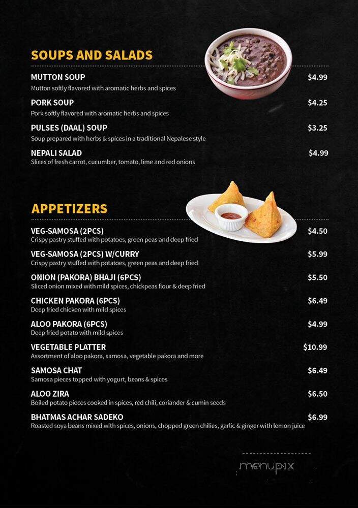 Annapurna Kitchen - Erie, PA menu_pic