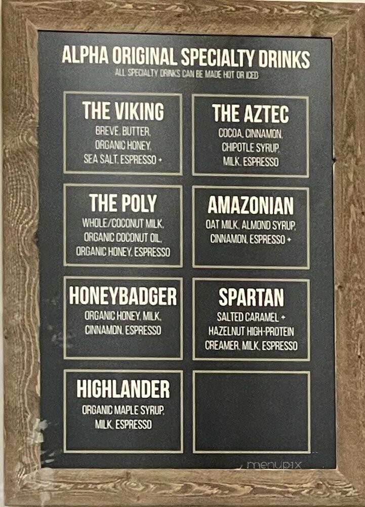 Alpha Cafe - Salt Lake City, UT menu_pic