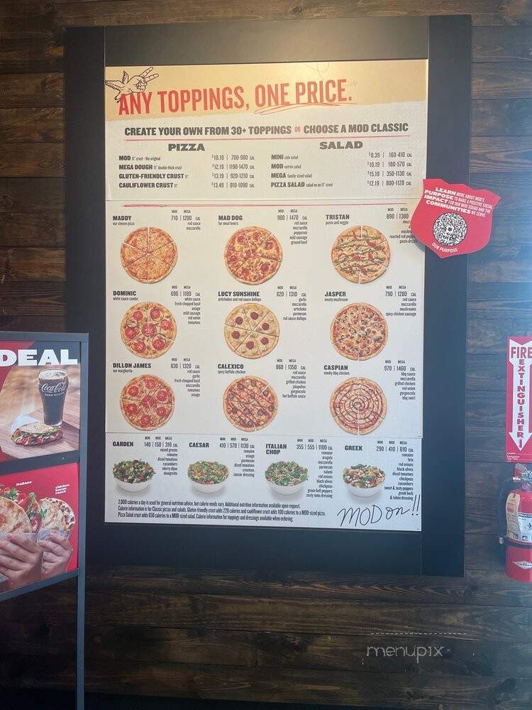 MOD Pizza - North Richland Hills, TX menu_pic