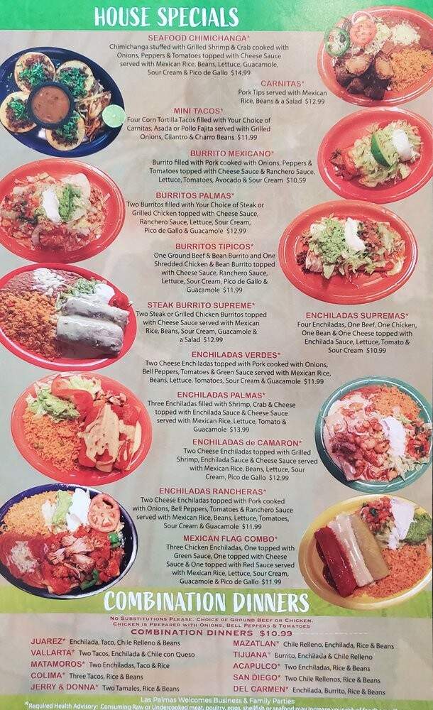 Las Palmas Mexican Restaurant and Grill - Ames, IA menu_pic
