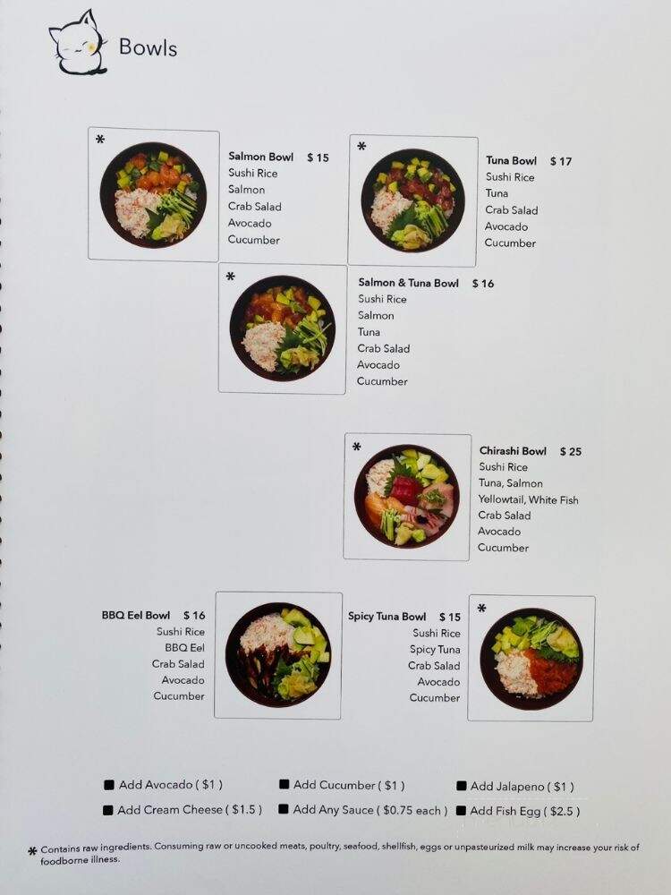 Sushi Neko - Rochester Hills, MI menu_pic