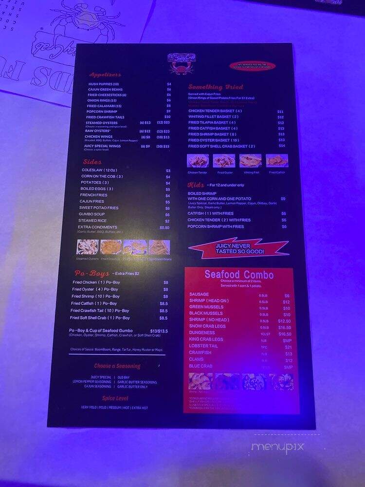 The Juicy Crab - Mobile, AL menu_pic