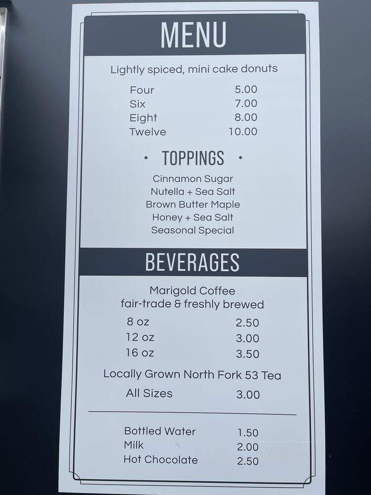 Pacific Roots Coffee + Mini Donuts - Nehalem, OR menu_pic