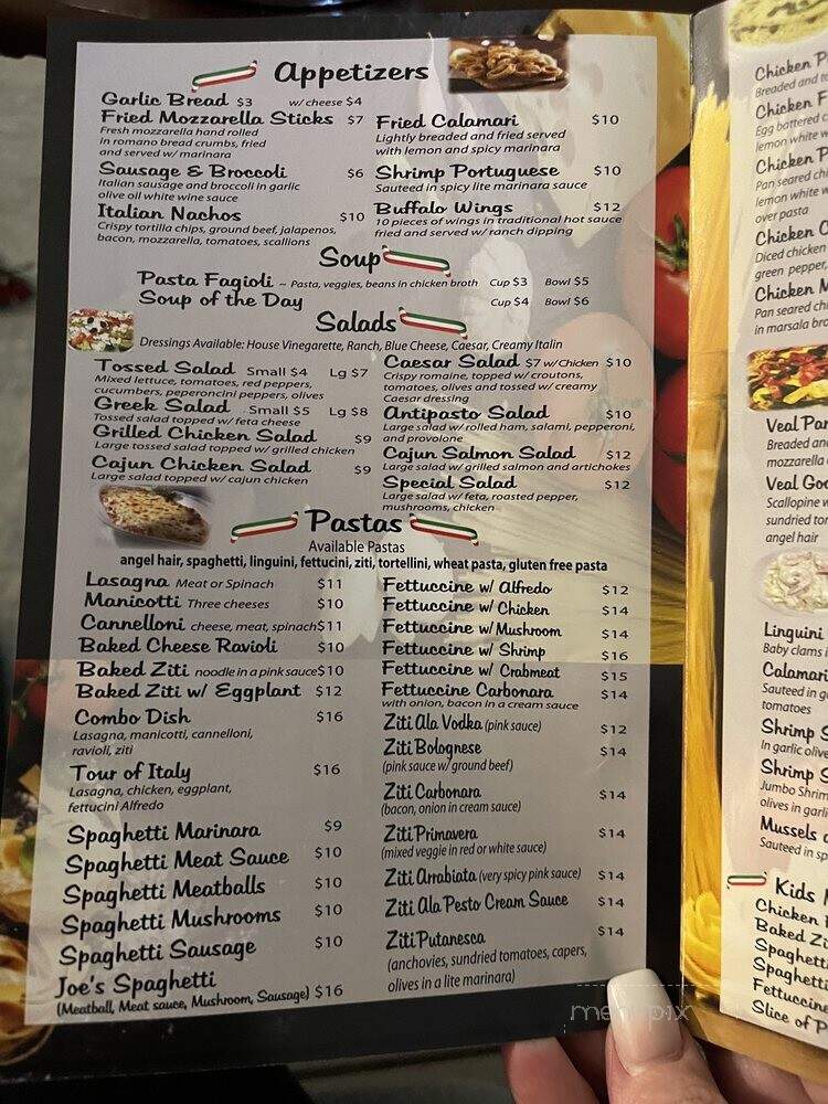 Joe's Pizza Italian Cuisine & Bar - Fort Worth, TX menu_pic