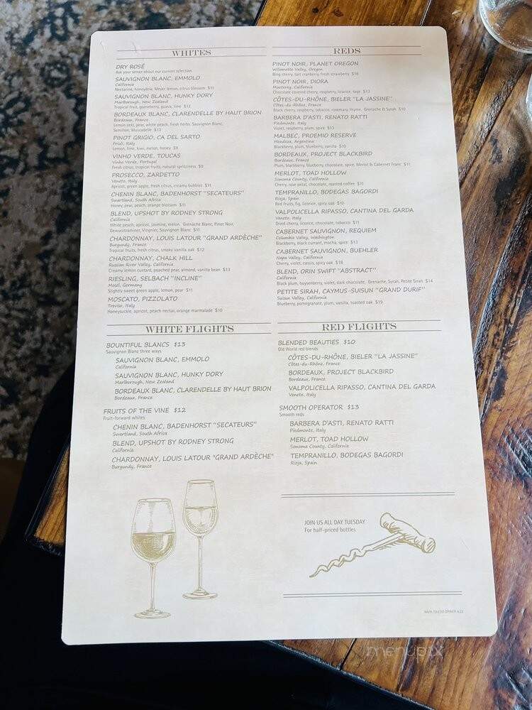 Napa Kitchen Bar - Toledo, OH menu_pic