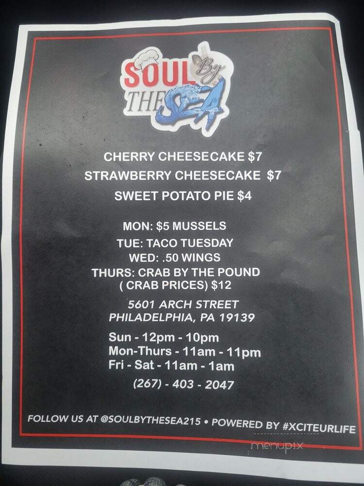 Soul By the Sea - Philadelphia, PA menu_pic