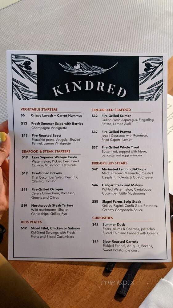 Kindred - Elmhurst, IL menu_pic