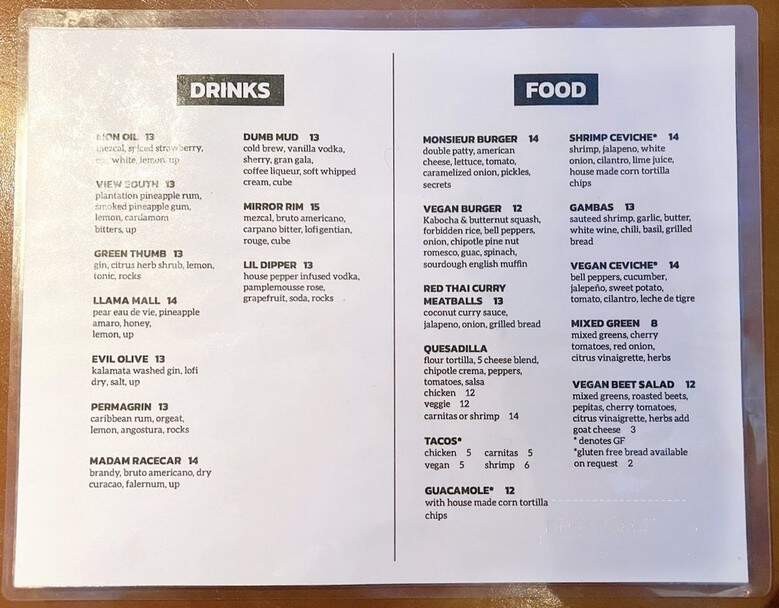 Madam Racecar - San Francisco, CA menu_pic