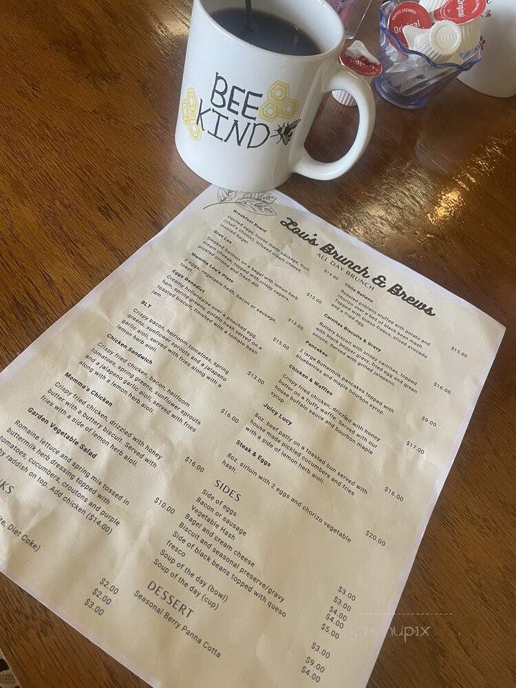 Lou's Brunch and Brews - McAllen, TX menu_pic