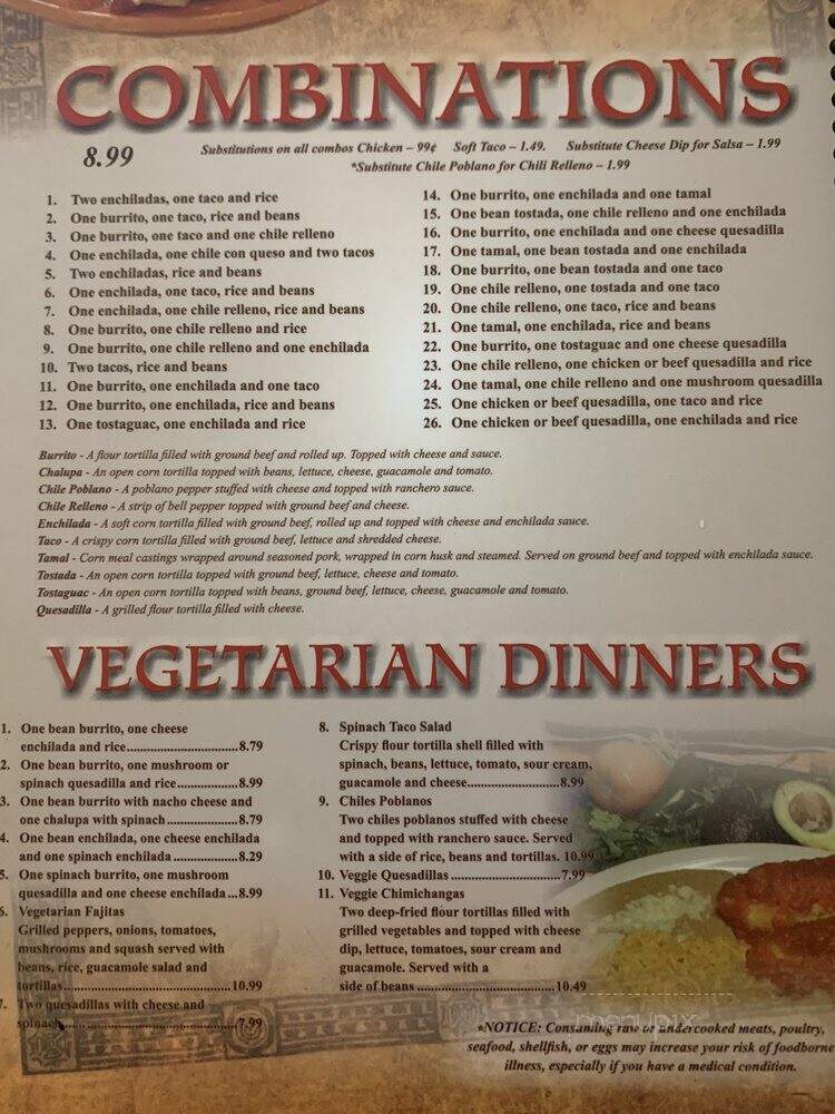 Mi Rancho - Wagener, SC menu_pic