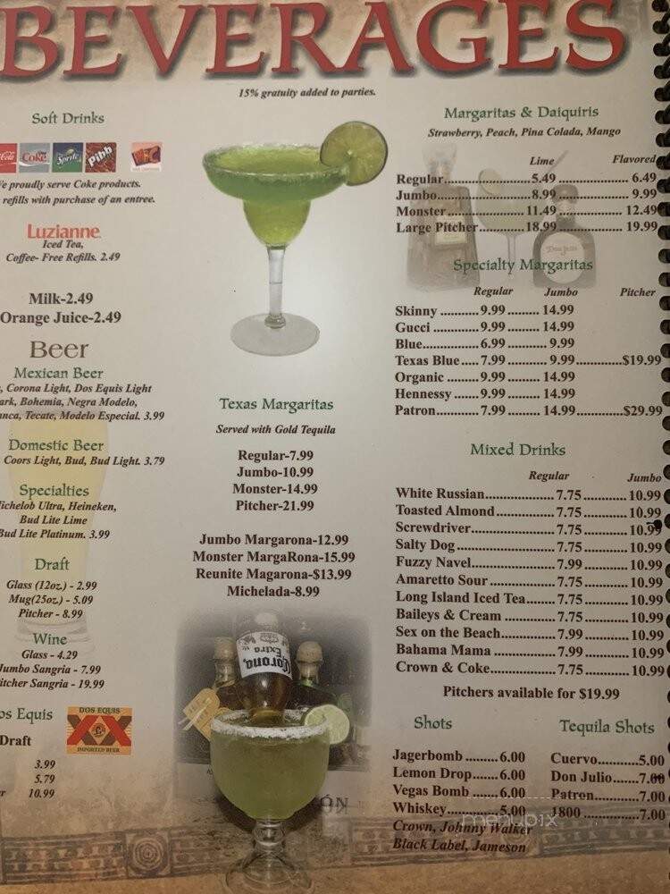 Mi Rancho - Wagener, SC menu_pic