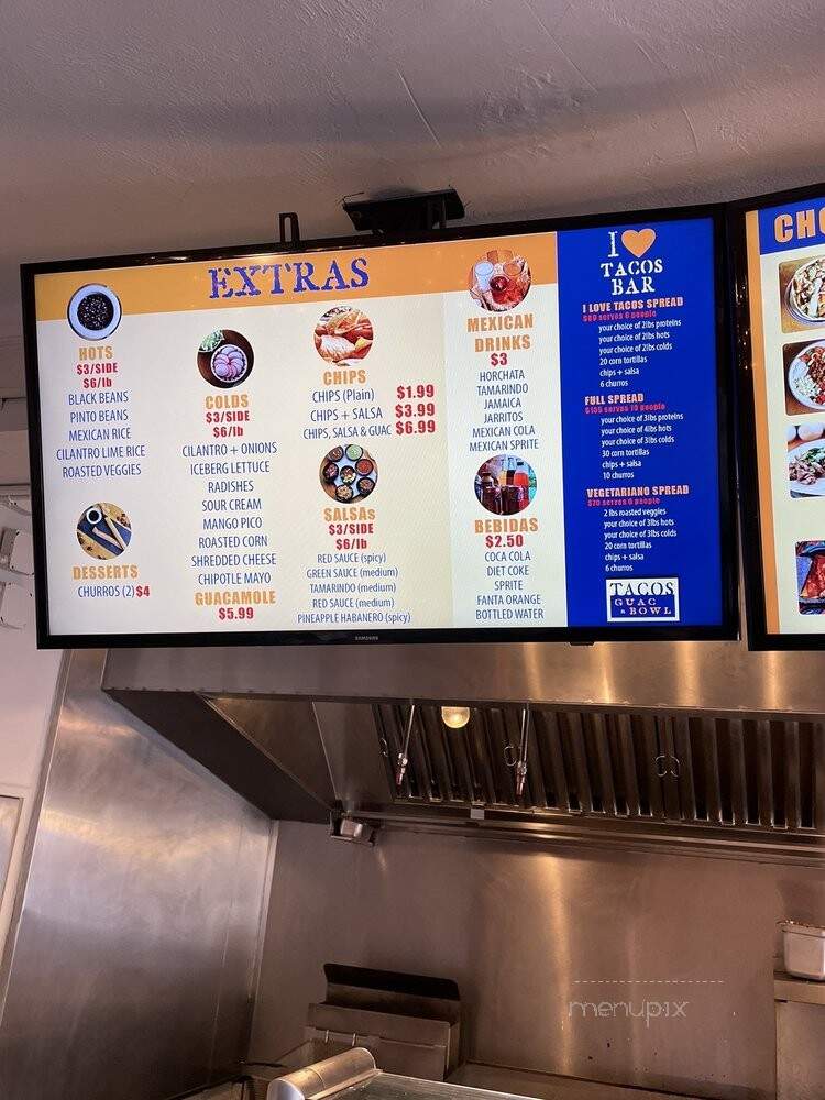 Tacos Guac and Bowl - Reading, PA menu_pic