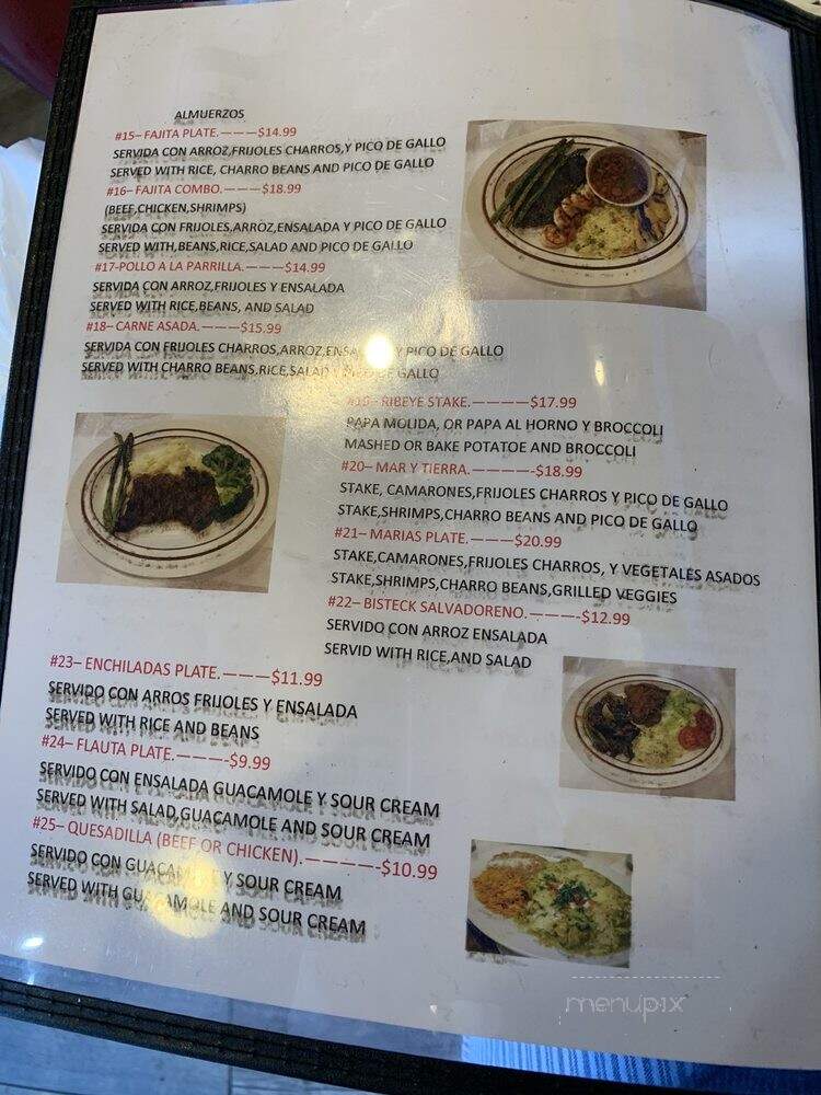Las Maria's Restaurant - Plano, TX menu_pic