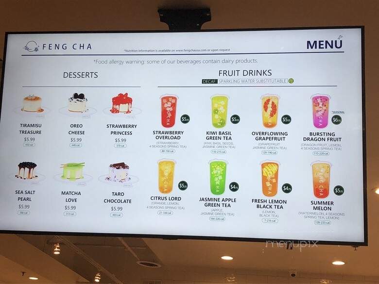 Feng Cha - Duluth, GA menu_pic