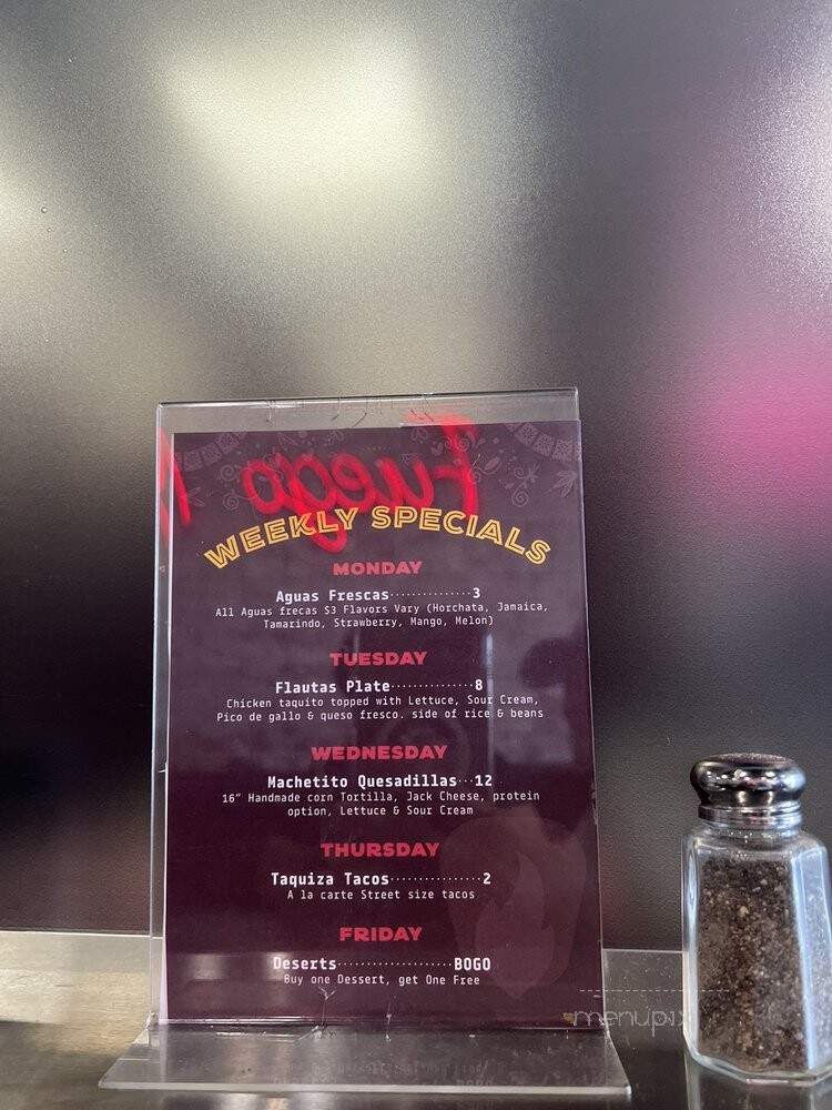 Fuego Maiz - Anaheim, CA menu_pic