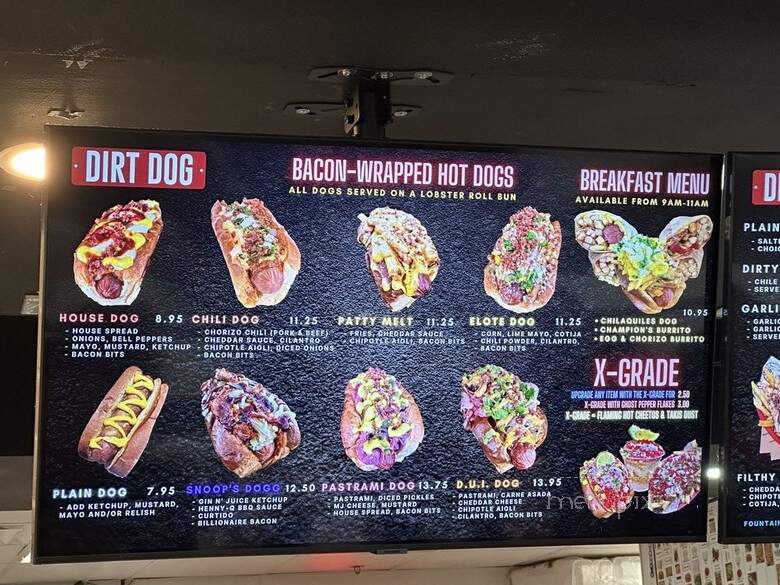 Dirt Dog - Las Vegas, NV menu_pic