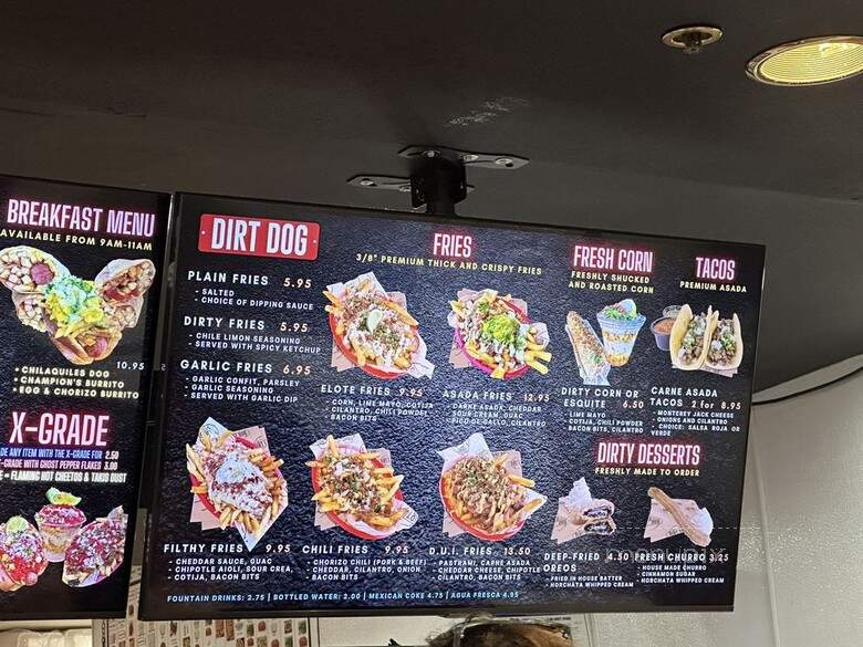 Dirt Dog - Las Vegas, NV menu_pic