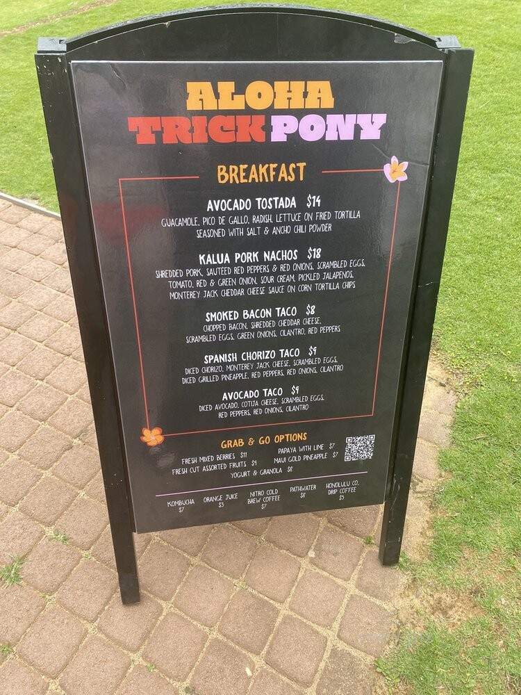 Aloha Trick Pony - Wailea, HI menu_pic