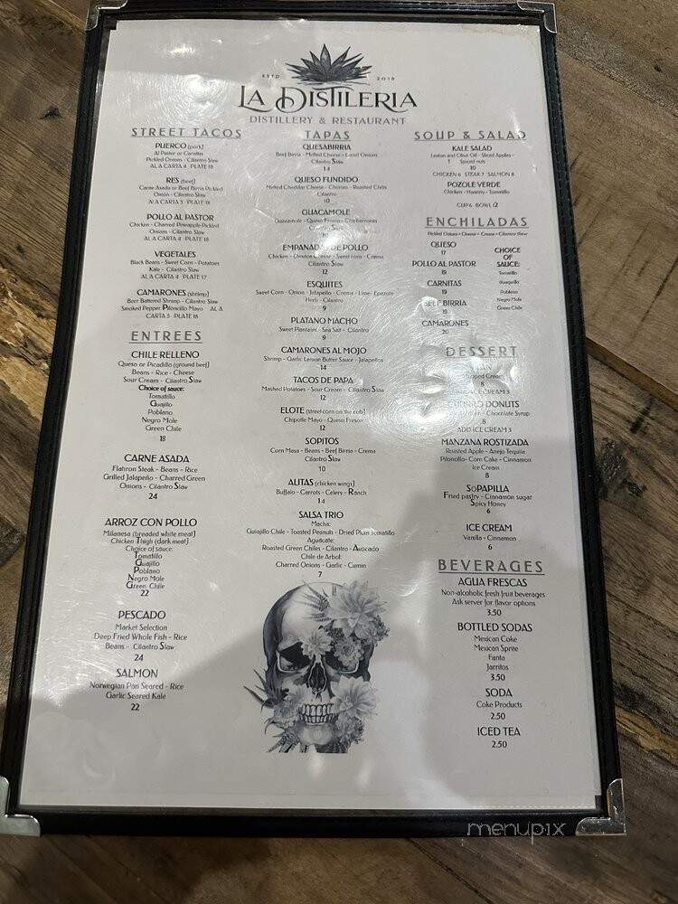 La Distileria - Broomfield, CO menu_pic