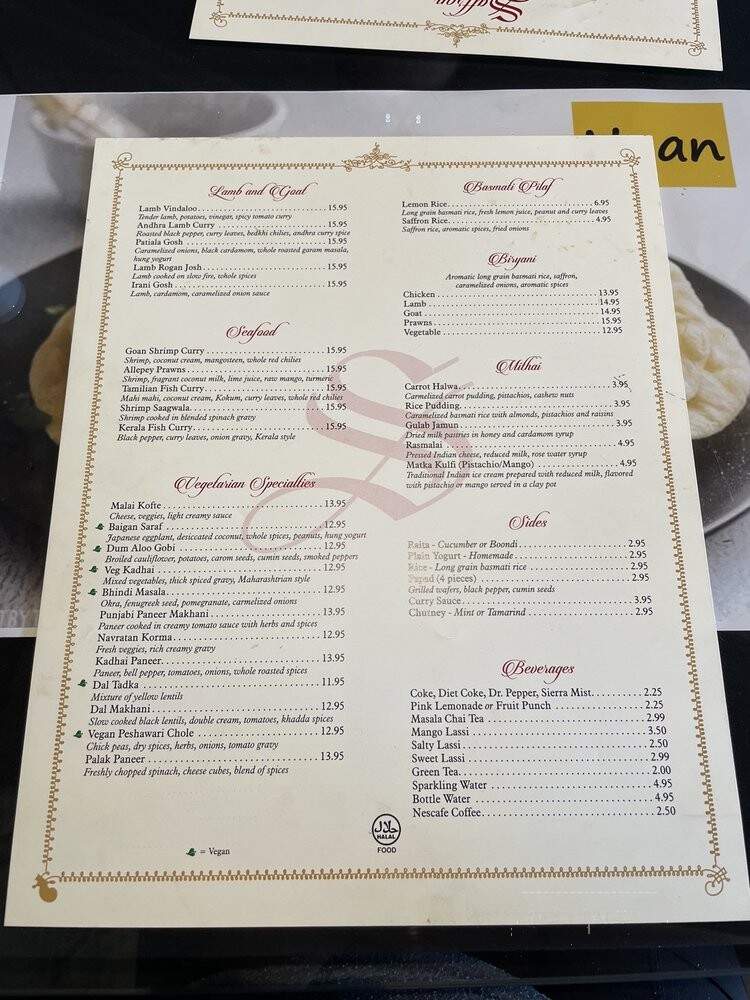 Saffron Indian Cuisine - Rogers, AR menu_pic