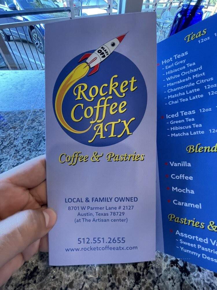Rocket Coffee - Austin, TX menu_pic