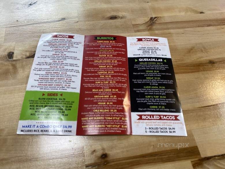 Rosie's Taco Shop - Buckeye, AZ menu_pic