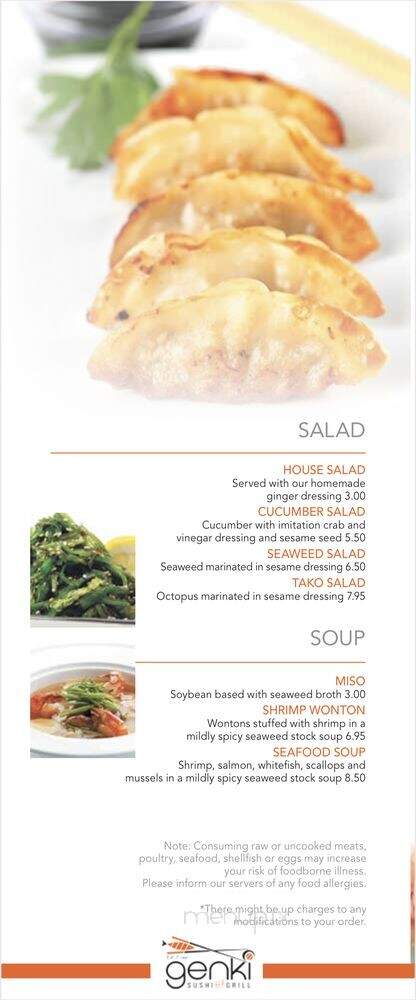 Genki Sushi & Grill - Lancaster, PA menu_pic