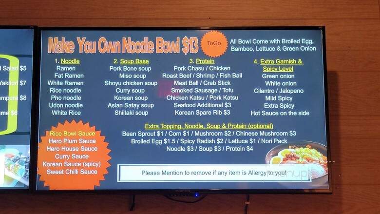 Ramen Hero - Virginia Beach, VA menu_pic