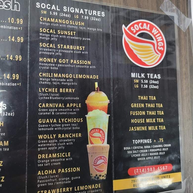 SoCal Wings - Buena Park, CA menu_pic