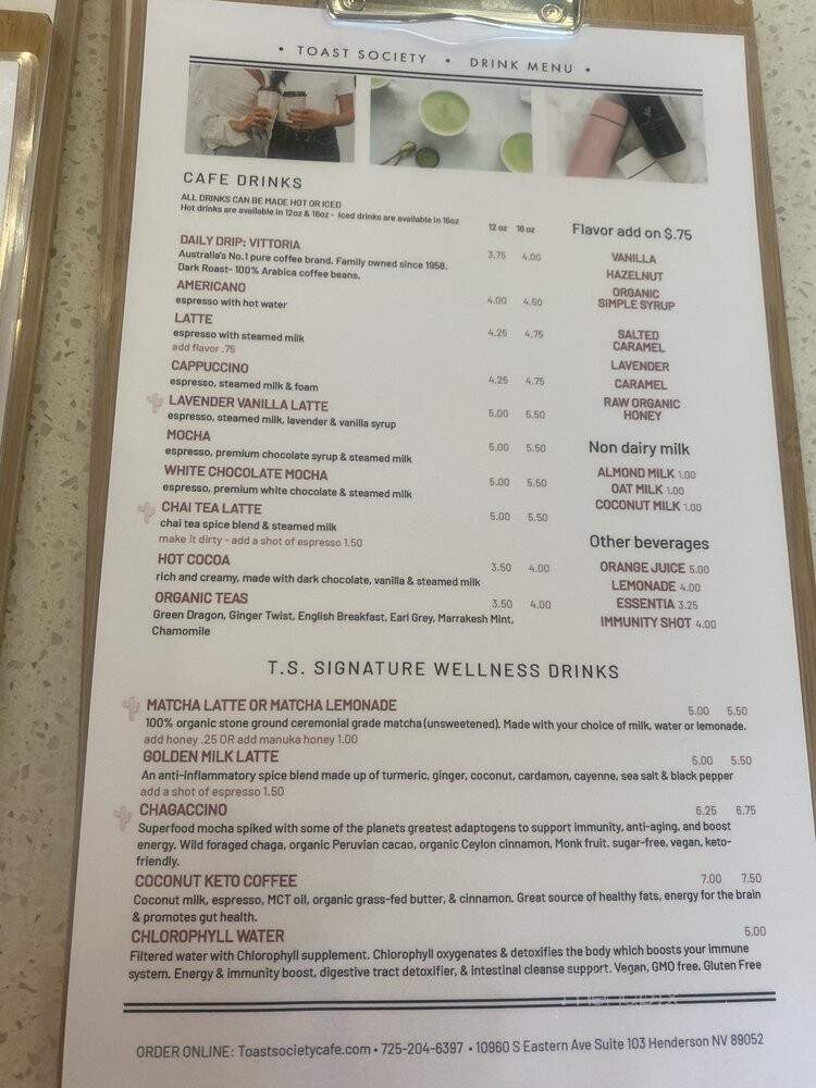 Toast Society Cafe - Henderson, NV menu_pic