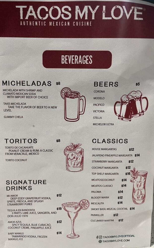 Taco's My Love - St. Petersburg, FL menu_pic