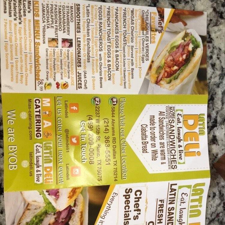 Latin Deli Plano - Plano, TX menu_pic