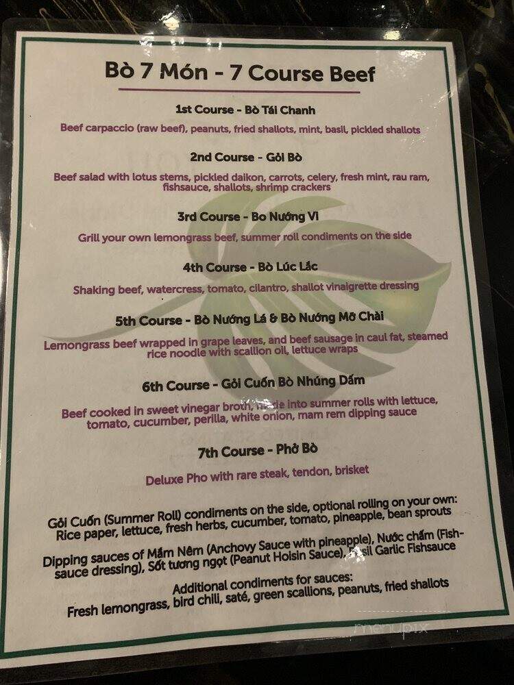Just Pho You - New York, NY menu_pic