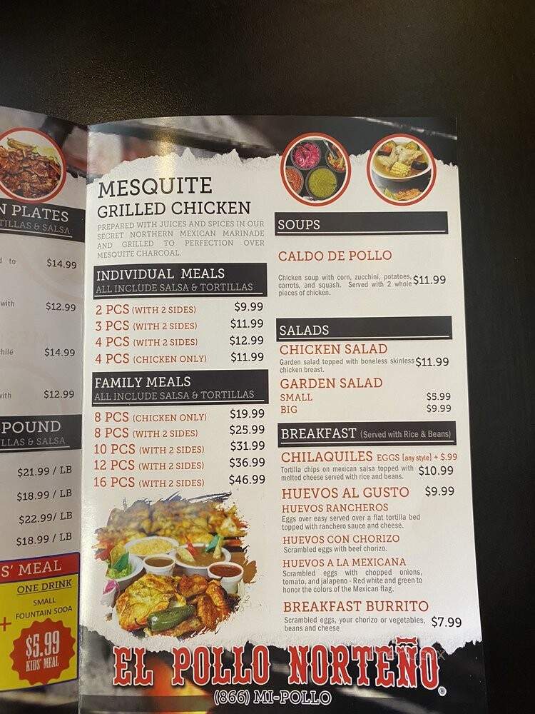 El Pollo Norteno - Lake Forest, CA menu_pic