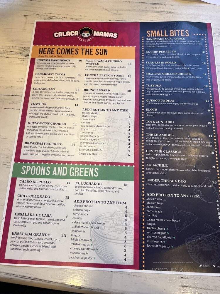 Calaca Mamas Cantina - Anaheim, CA menu_pic