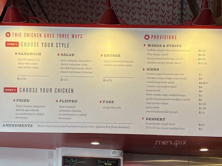 Proposition Chicken - San Francisco, CA menu_pic