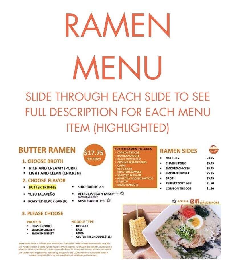 Pisces Poke & Ramen - West Hollywood, CA menu_pic