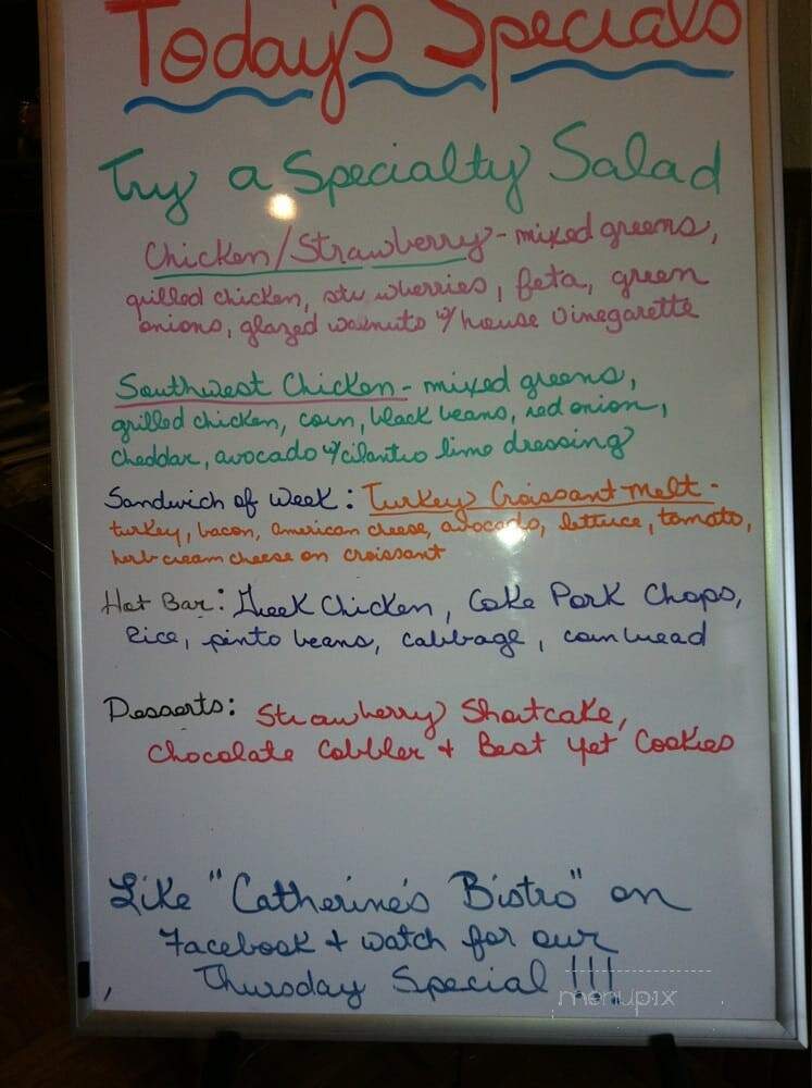 Catherine's Bistro - Camden, AR menu_pic