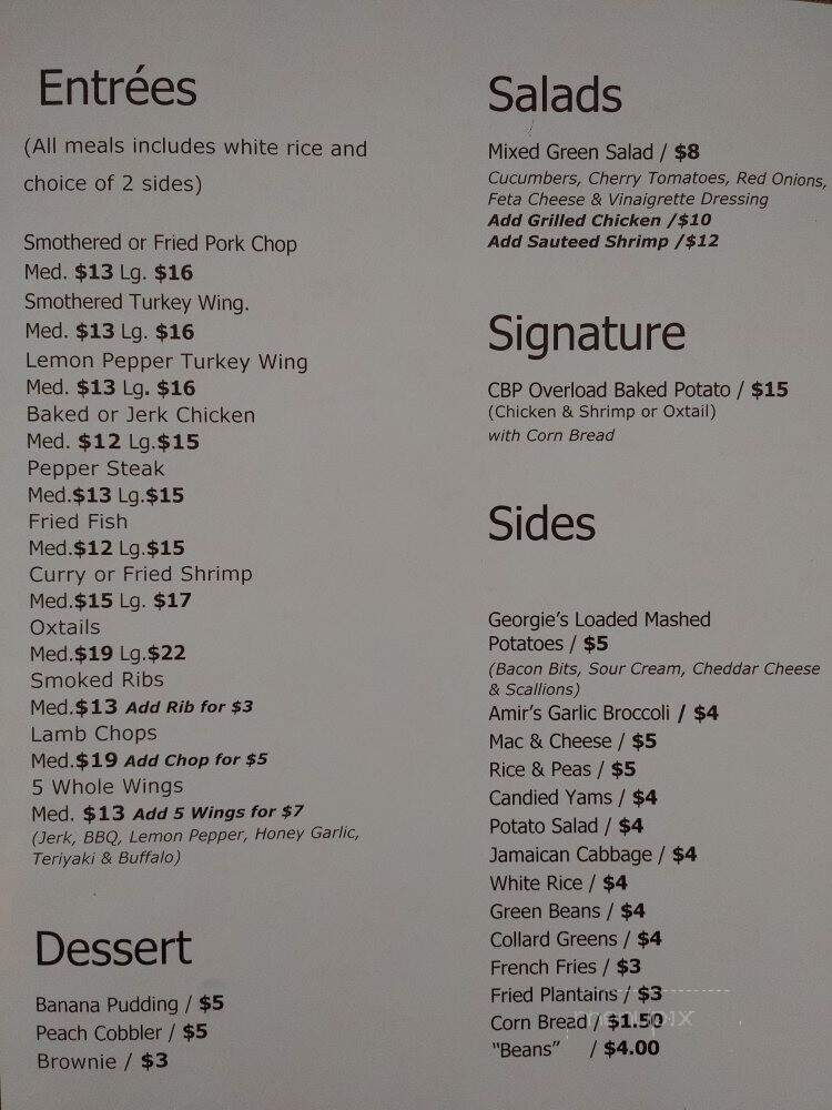Chef Baker's Place 2 - Jonesboro, GA menu_pic