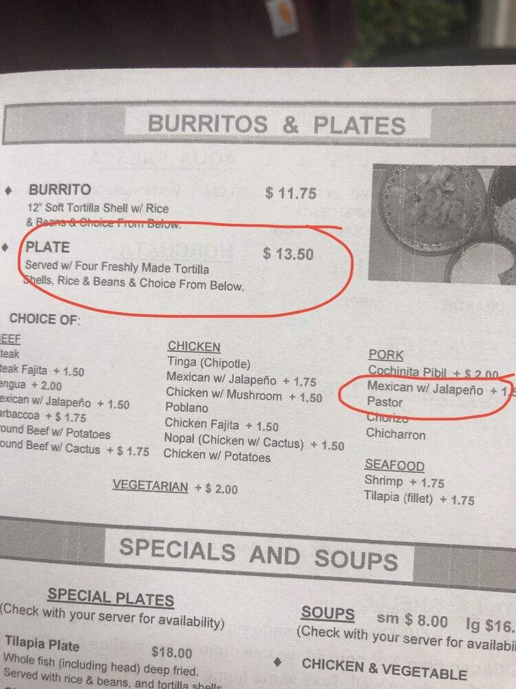 Enrque's Southeast Mexican Taqueria & Tortilleria - Erie, PA menu_pic