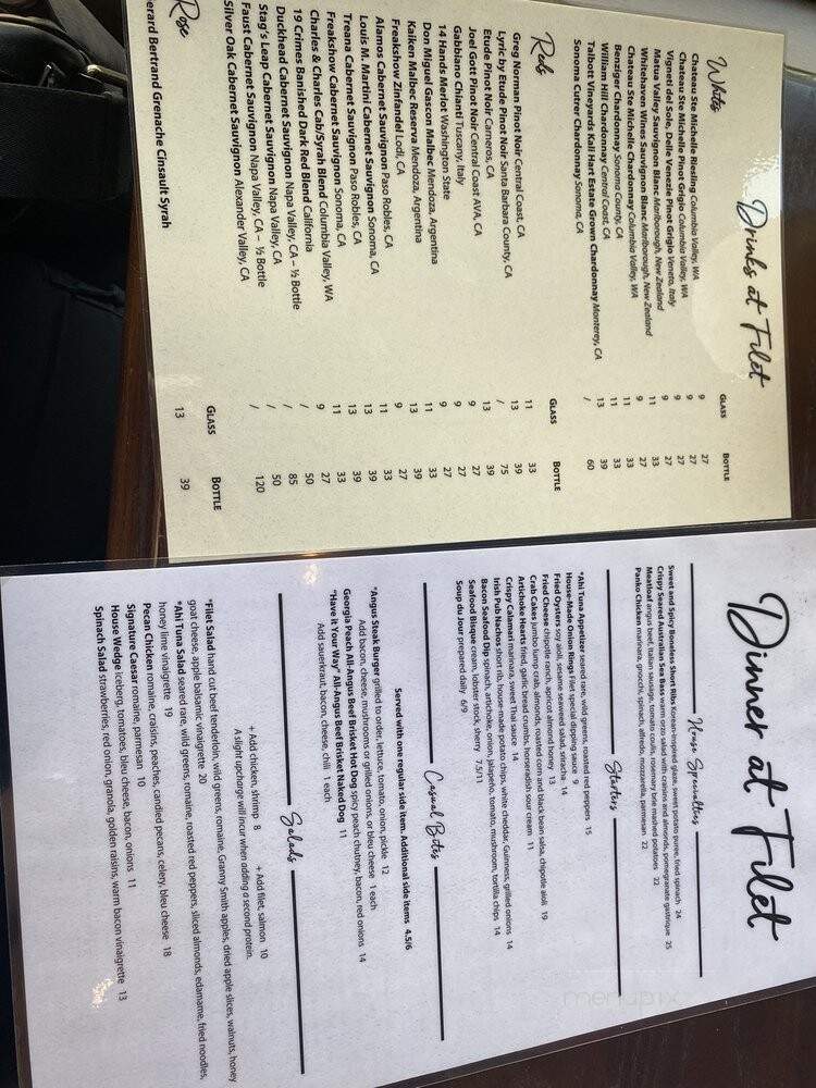 Filet Steak & Seafood - Greensboro, GA menu_pic