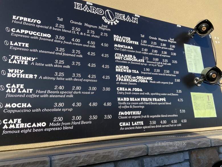 Hard Bean Coffee - Fort Lupton, CO menu_pic