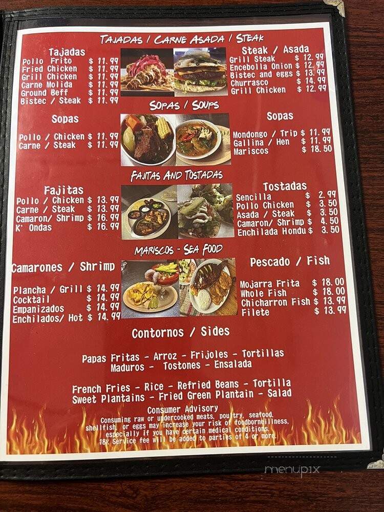 K' Ondas - Pompano Beach, FL menu_pic