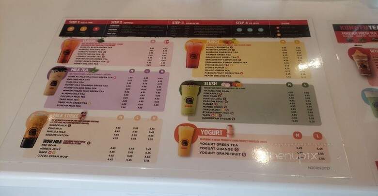 Kung Fu Tea - Virginia Beach, VA menu_pic
