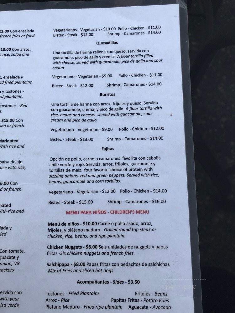 La Antigua Restaurant and Bakery - Norwalk, CT menu_pic