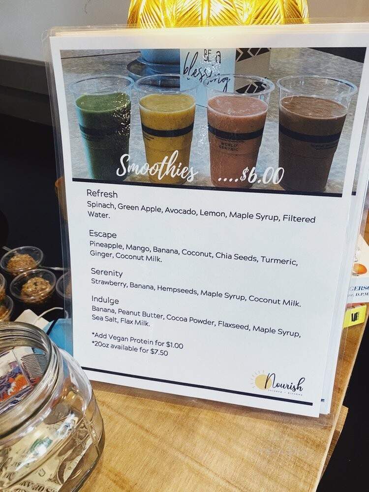 Nourish Juicery and Kitchen - Blissfield, MI menu_pic
