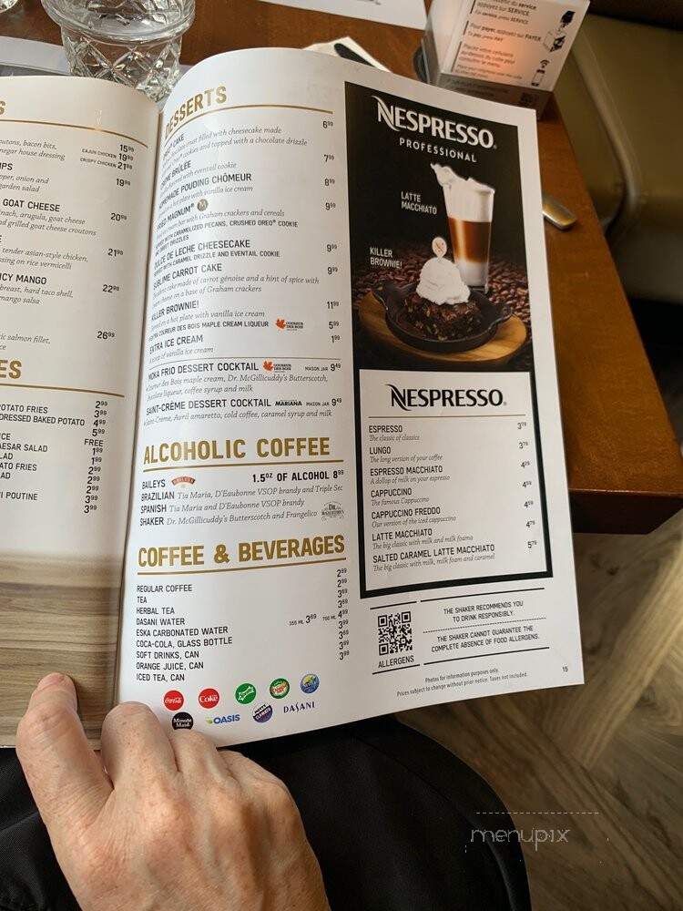 Shaker Cuisine & Mixologie Levis - Levis, QC menu_pic